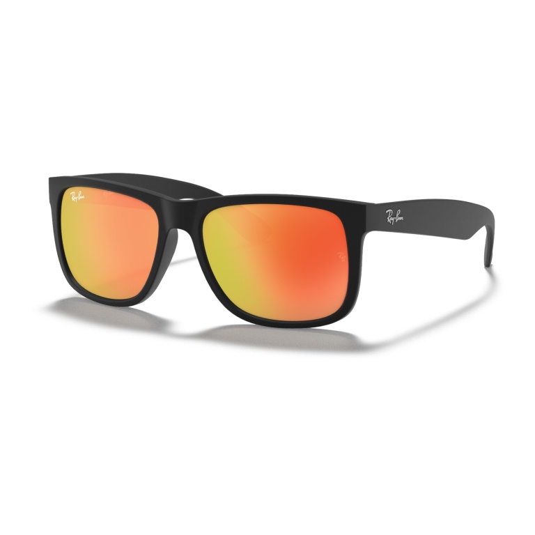 Ray-Ban Sunglasses Justin 622/6Q (Lens Colour: Red Mirrored) Black - 1 Pair of Glasses